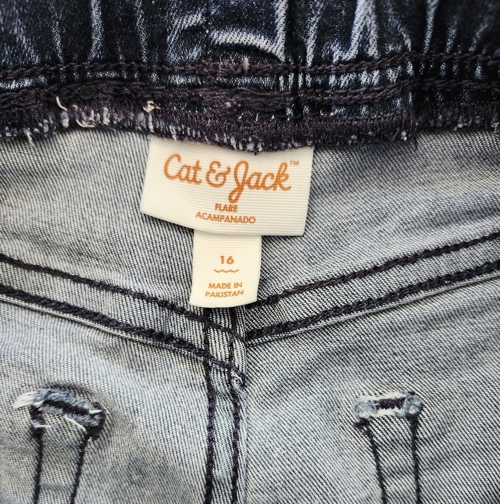 Cat & Jack Girls Denim Flare Jeans size 16 - Picture 3 of 3